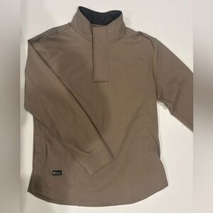 BYLT Premium Basics Elite Fairway Pullover Mens XL Gray Long Sleeve Snap Neck